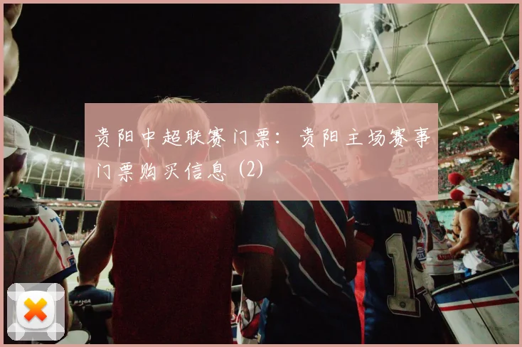 贵阳中超联赛门票:贵阳主场赛事门票购买信息 (2)